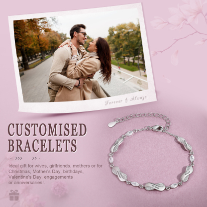 Infinity Bracelet Personalised with 5 Names Oval Shape Family Bracelet for Mum-Jessemade AU