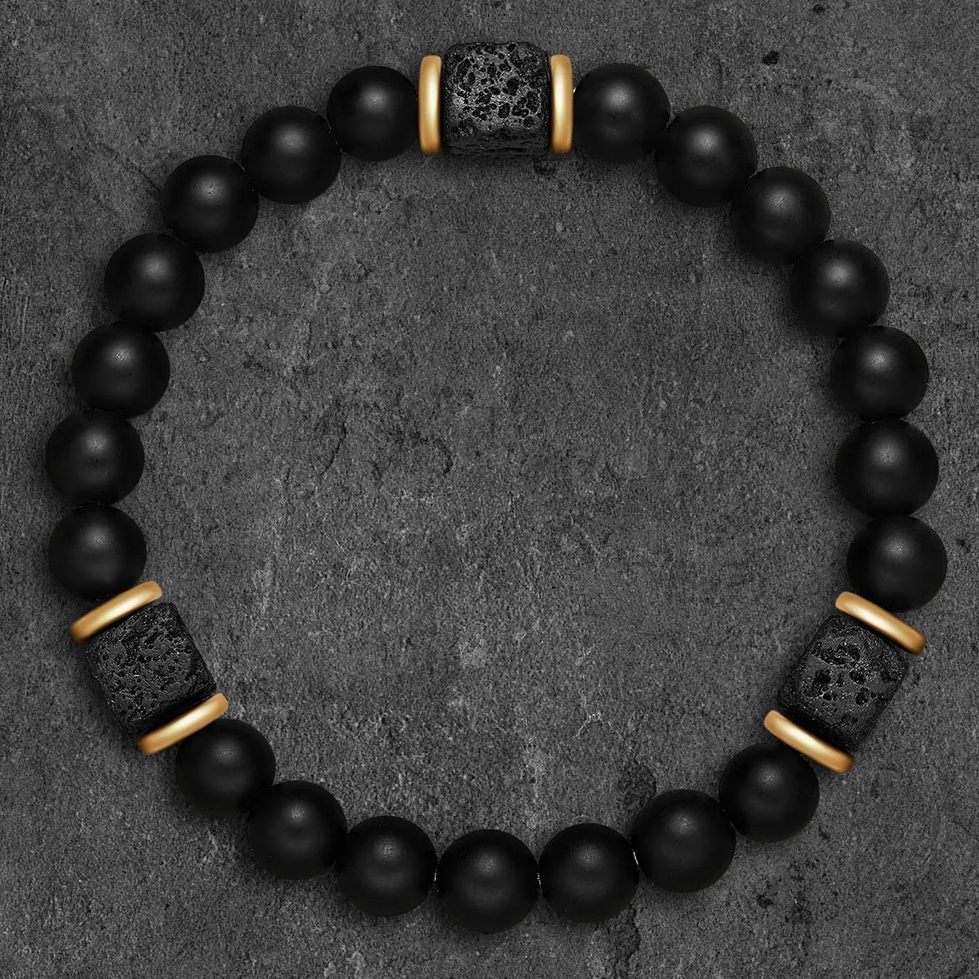 Volcanic Stone Bracelet Beads Bracelet Gift for Him-Jessemade AU
