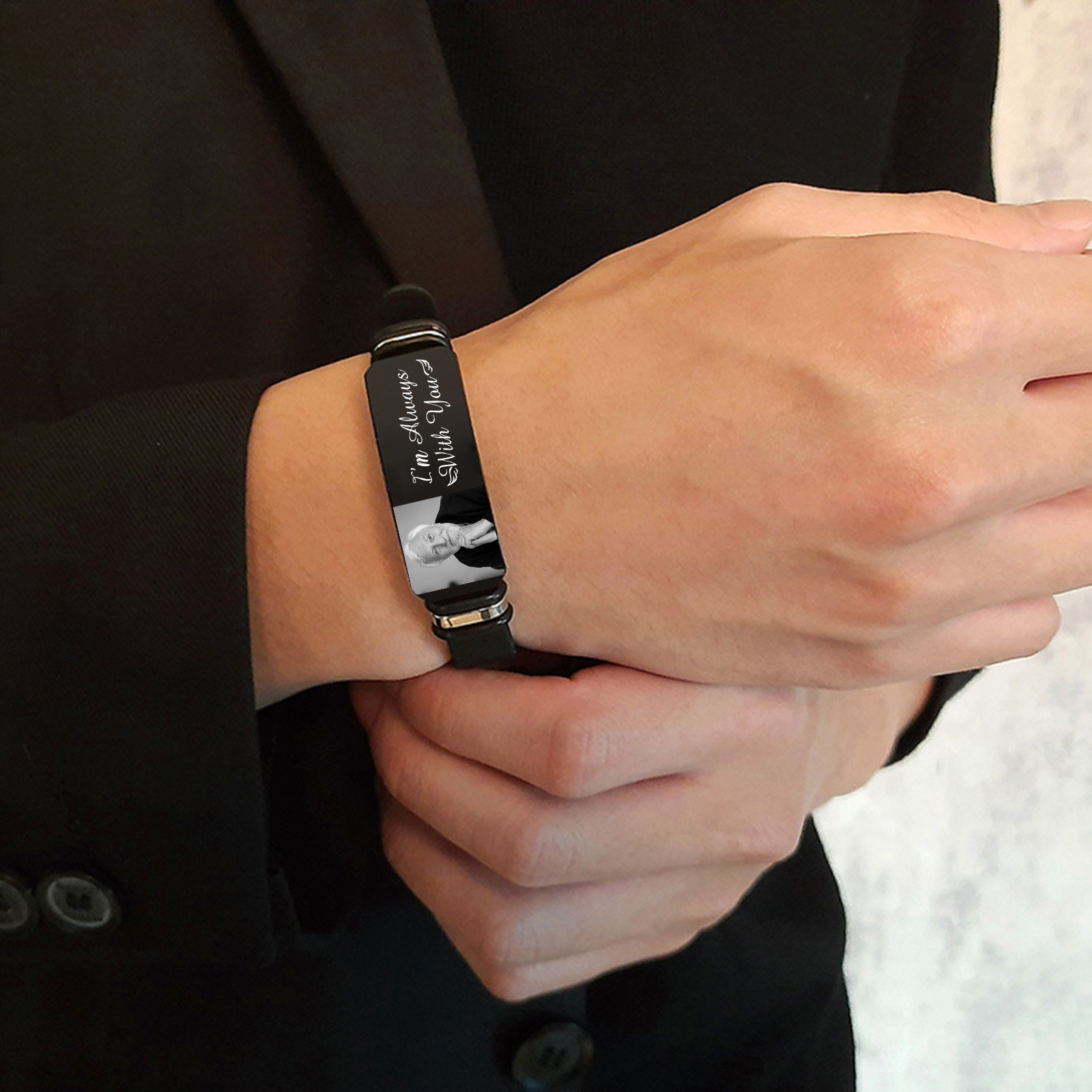 Personalised Memorial Bracelet Custom Photo with Card - I'm Always With You-Jessemade AU