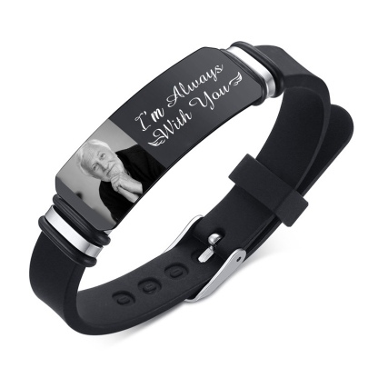 Personalised Memorial Bracelet Custom Photo with Card - I'm Always With You-Jessemade AU