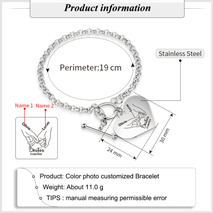 Personalised Pinky Promise Besties Forever Bracelet Custom 2 Names Gift Set for Friends-Jessemade AU