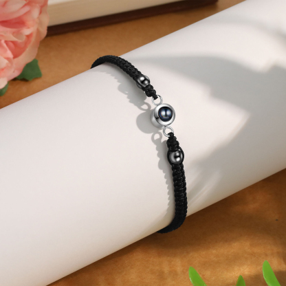 Personalised Projection Bracelet for Couples Custom Photo Bead Adjustable Bracelet 4 Styles Thoughtful Gift for Loved Ones