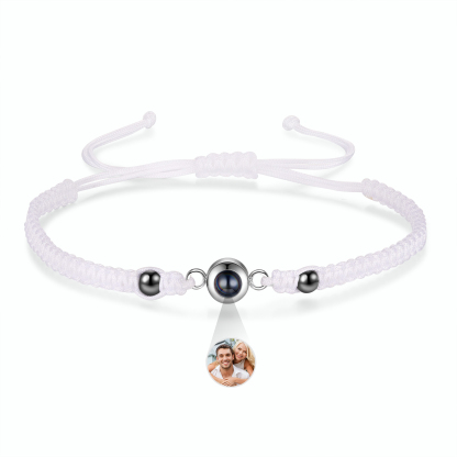 Personalised Projection Bracelet for Couples Custom Photo Bead Adjustable Bracelet 4 Styles Thoughtful Gift for Loved Ones