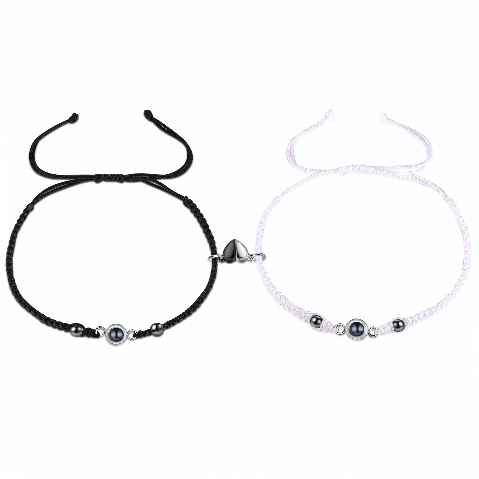 Personalised Projection Bracelet for Couples Custom Photo Bead Adjustable Bracelet 4 Styles Thoughtful Gift for Loved Ones