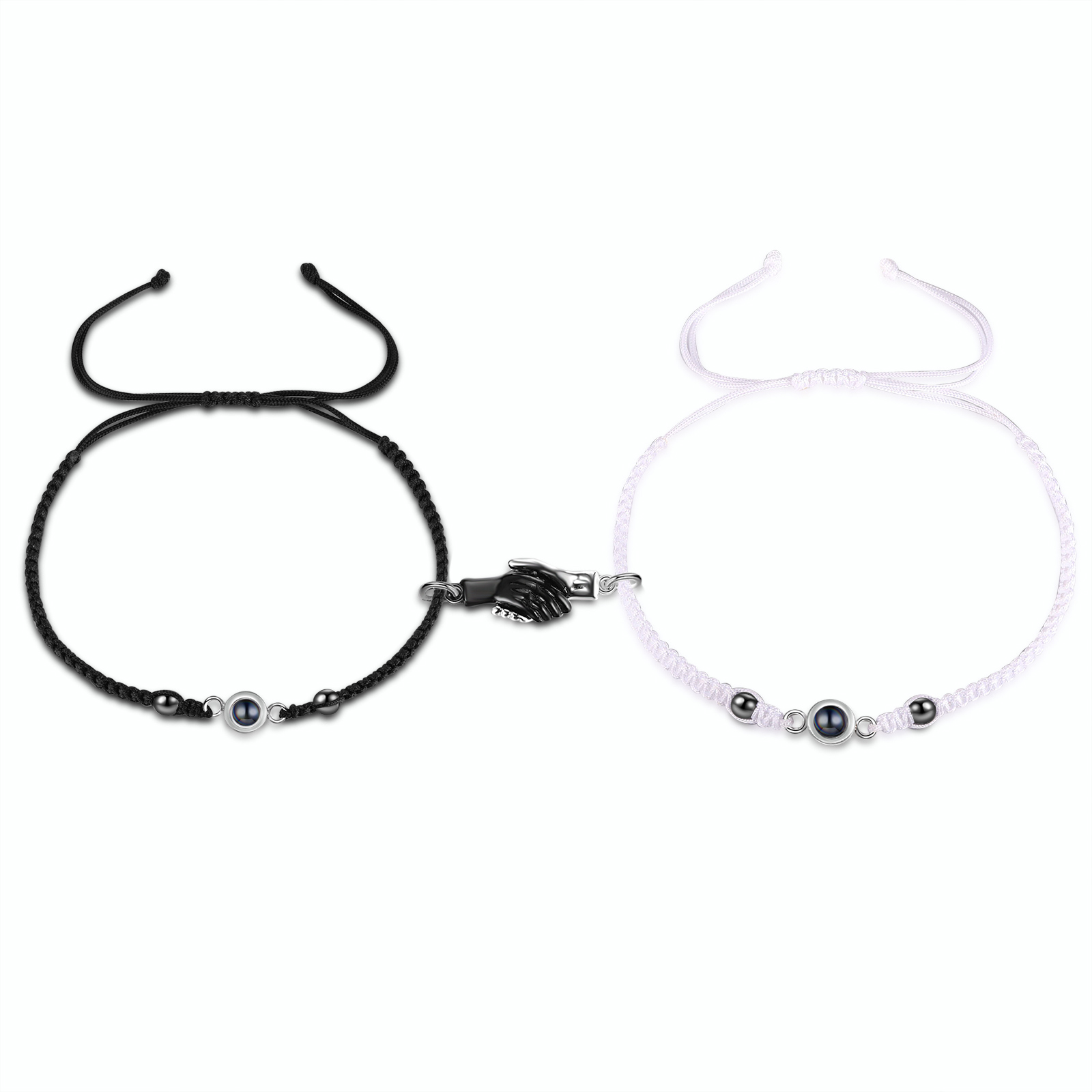 Personalised Projection Bracelet for Couples Custom Photo Bead Adjustable Bracelet 4 Styles Thoughtful Gift for Loved Ones