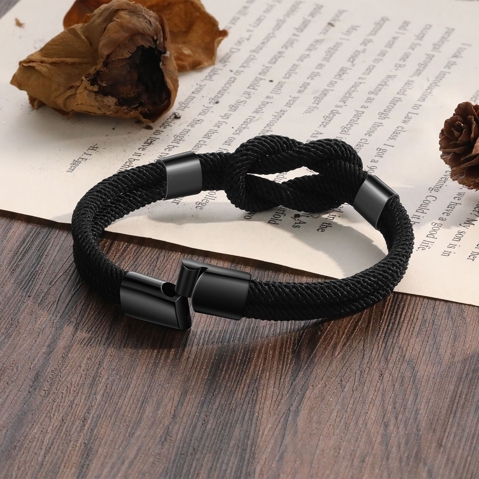 Mother and Son Forever Linked Together Braid Knot Bracelet Birthday Gift-Jessemade AU