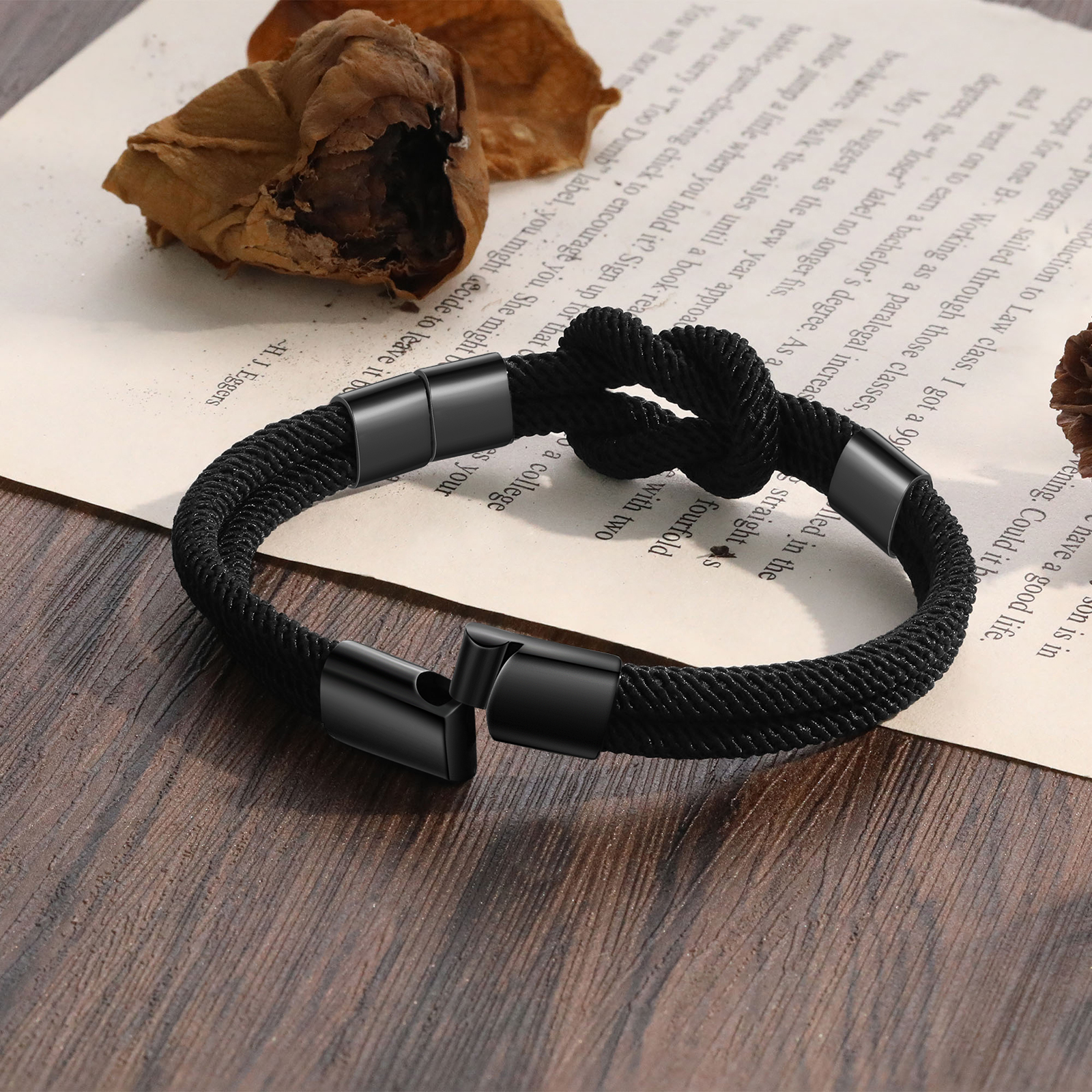 Personalised Minimalist Bar Clasp Unisex Braided Rope Bracelet Custom 3 Names Gift for Him-Jessemade AU