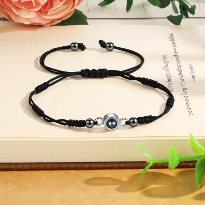 Personalised Projection Bracelet with Custom Photo Adjustable String Bracelet Gift for Her