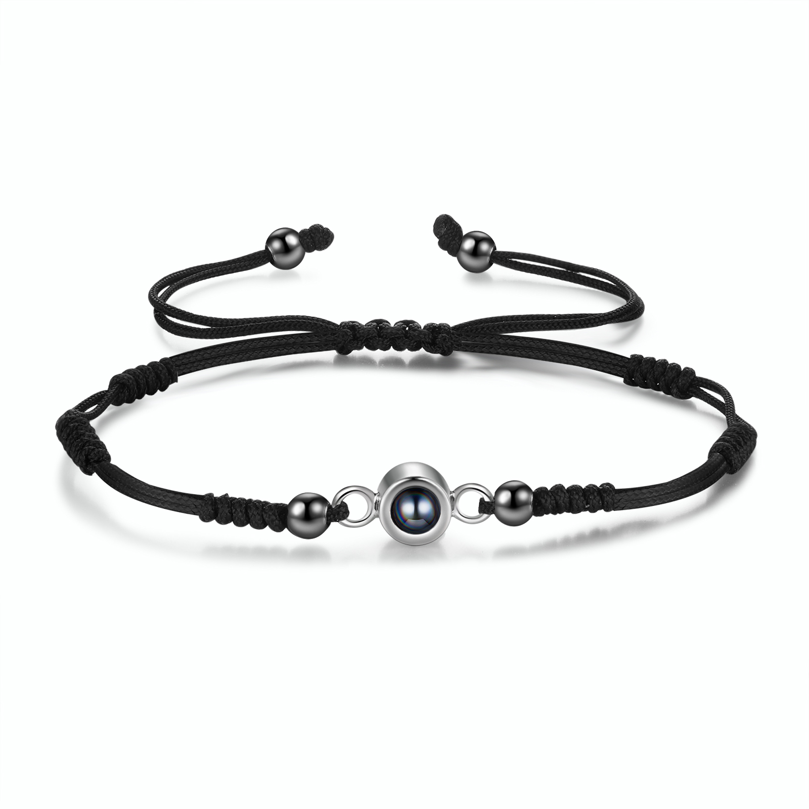 Personalised Projection Bracelet with Custom Photo Adjustable String Bracelet Gift for Her