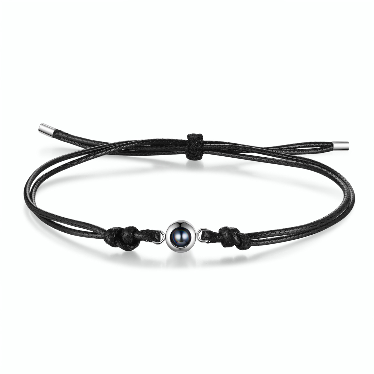 Personalised Projection Bracelet with 1 Photo Adjustable Leather & String Bracelet Custom Gift for Her