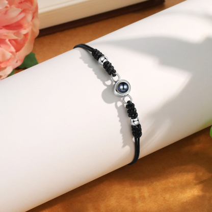 [Copy]Personalised Projection Bracelet for Couples Custom Photo Bead Adjustable Bracelet 4 Styles Thoughtful Gift for Loved Ones