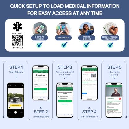 [Copy]Medical Alert Wristband Medical ID Bracelets Life Alert for Autism Blood Thinner Seizure Alert