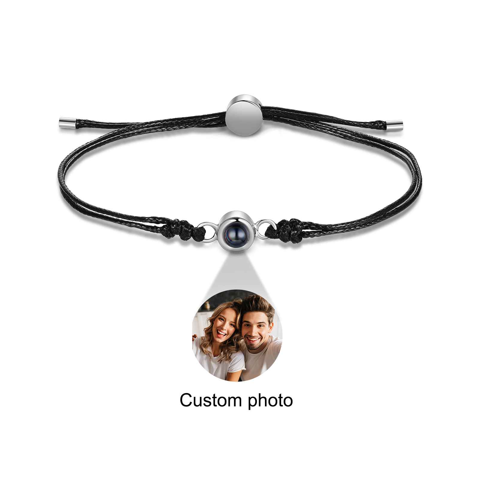 Personalised Photo Projection Bracelet Customizable Memory Keepsake for Her