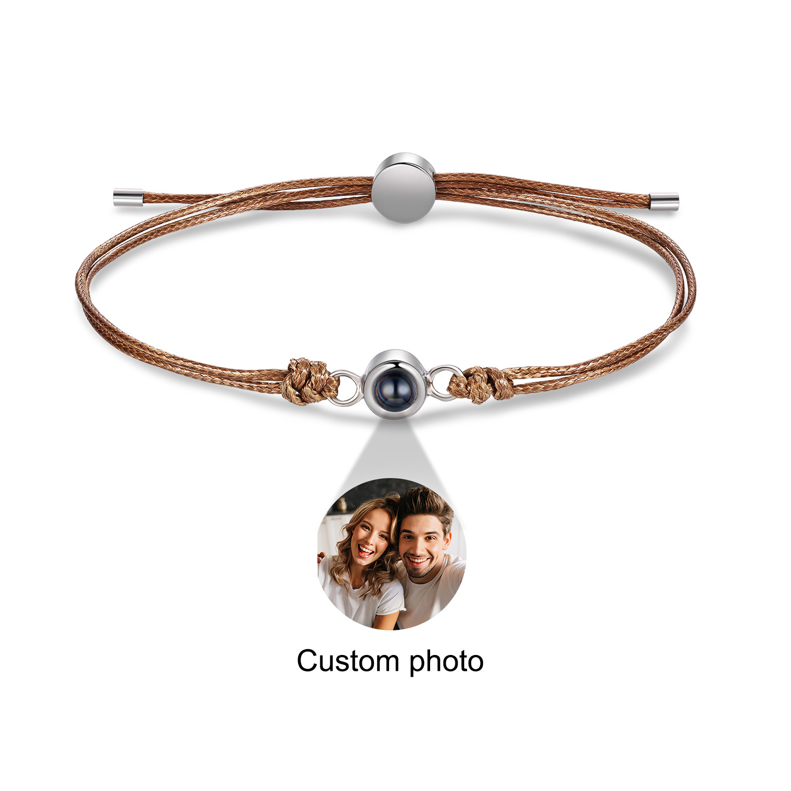 Personalised Photo Projection Bracelet Customizable Memory Keepsake for Her