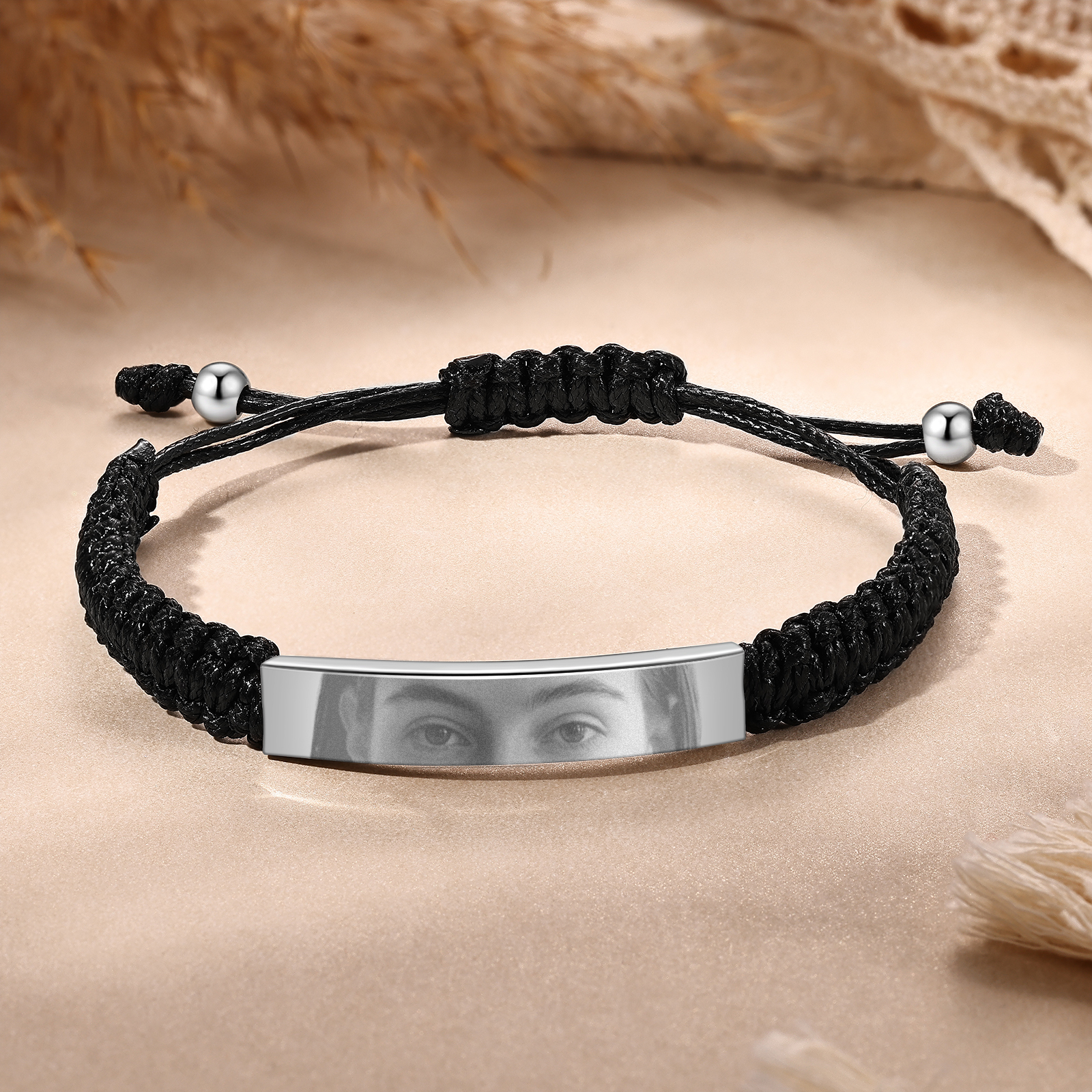 Personalised Eye Bracelet Custom Braided Photo Bracelet