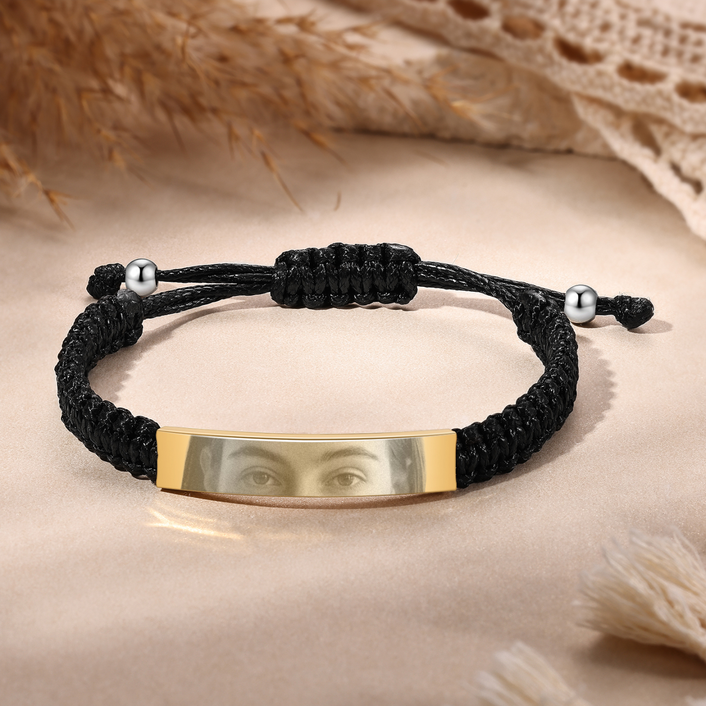 Personalised Eye Bracelet Custom Braided Photo Bracelet