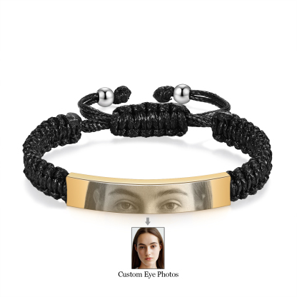 Personalised Eye Bracelet Custom Braided Photo Bracelet