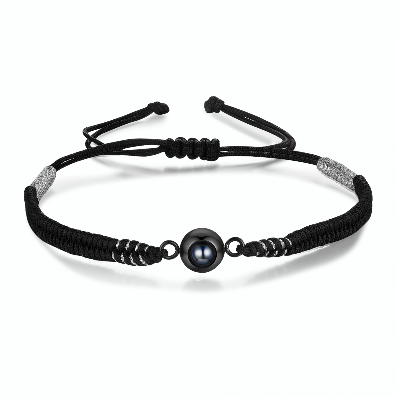 Personalised Photo Projection Bracelet Adjustable Braided Rope Bracelet String Bracelet A Heartfelt Gift for Her & Him