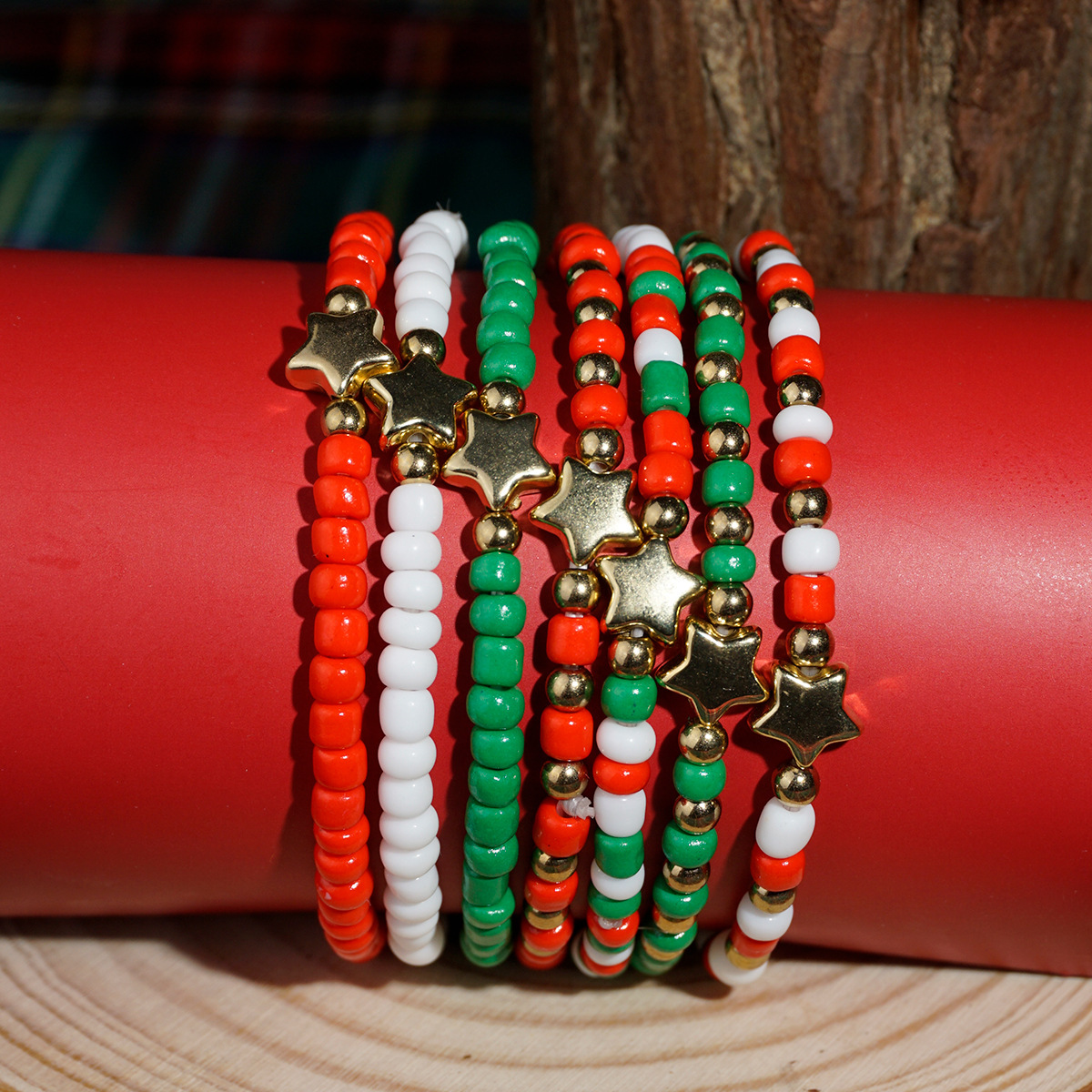 Christmas Charm Bracelet with Santa and Reindeer Charms Bracelet Set-Jessemade AU