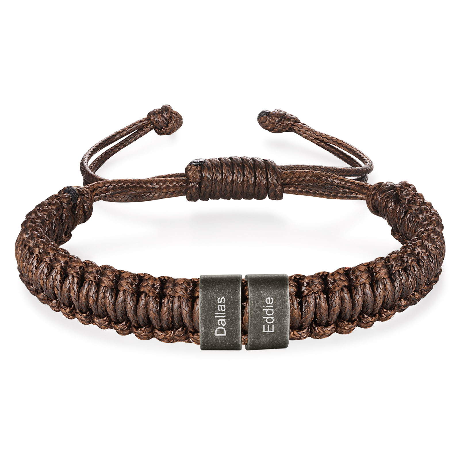 Personalised Adjustable Rope Braided Bracelet Custom 2-5 Names A Meaningful Gift for Him