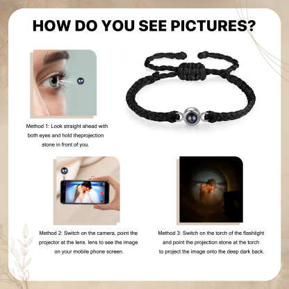 Personalised Projection Bracelet with 1 Photo A Unique Gift for Her-Jessemade AU