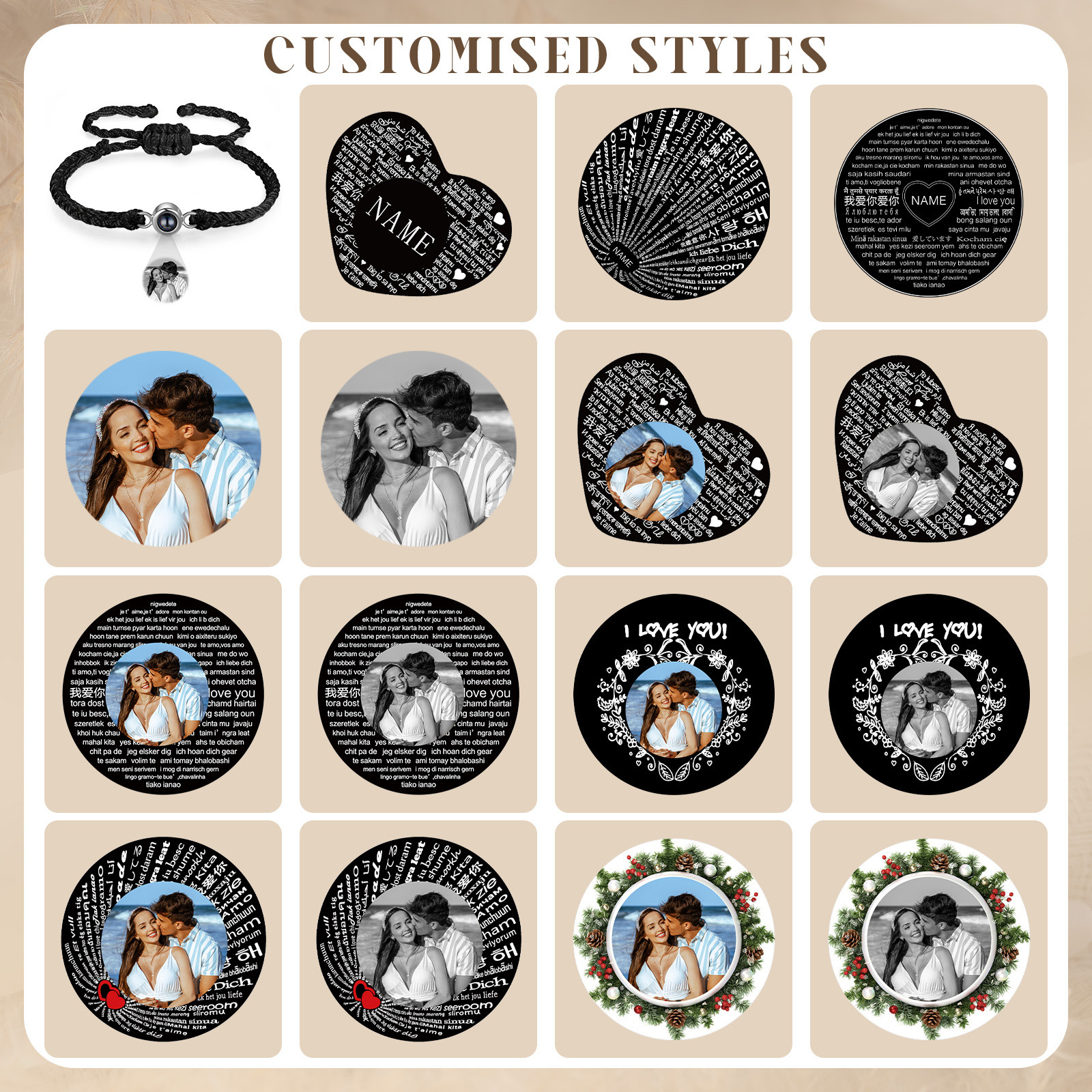 Personalised Photo Projection Bracelet A Heartfelt Gift for Her-Jessemade AU