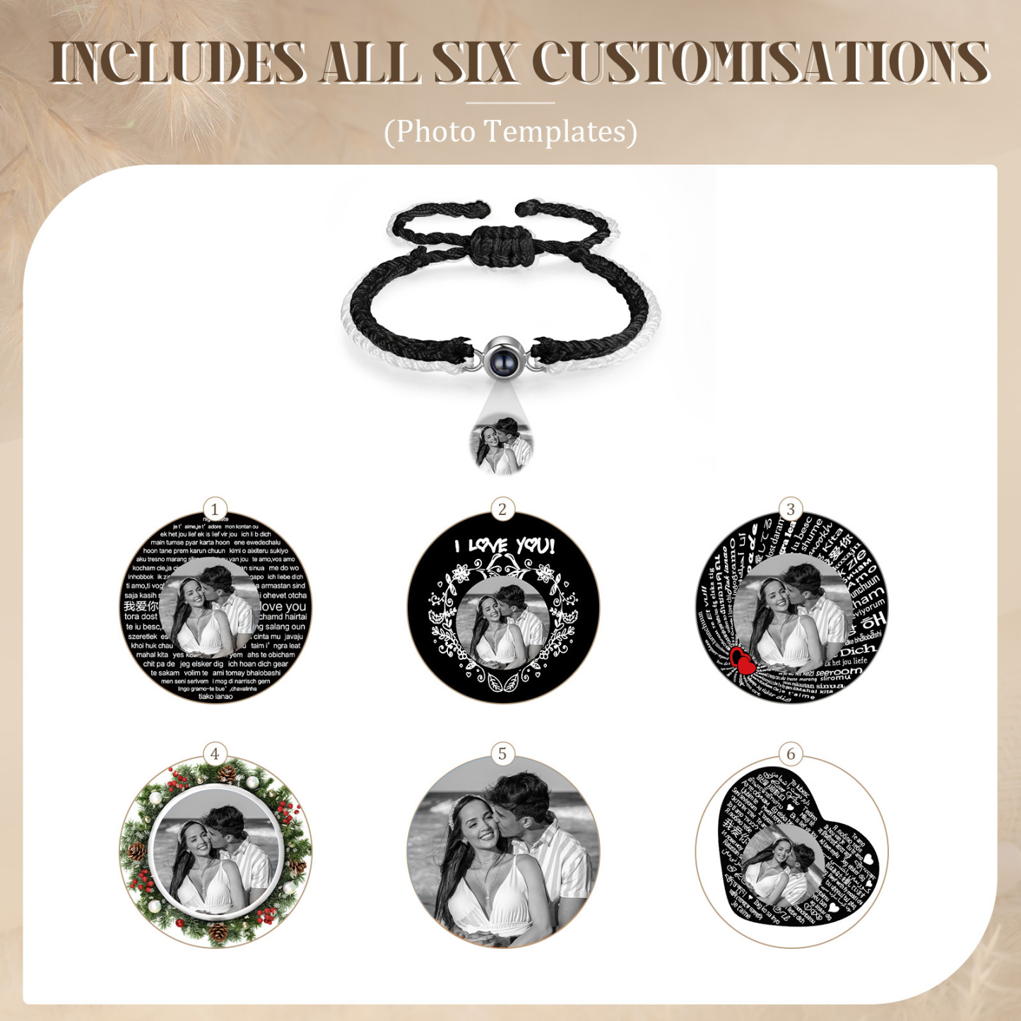 Personalised Photo Projection Bracelet A Heartfelt Gift for Her-Jessemade AU