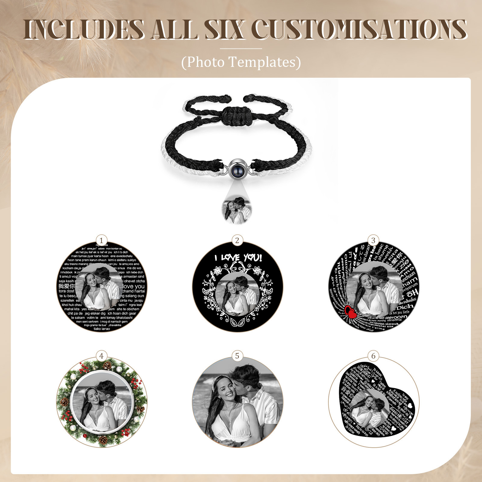 Personalised Photo Projection Bracelet A Heartfelt Gift for Her-Jessemade AU