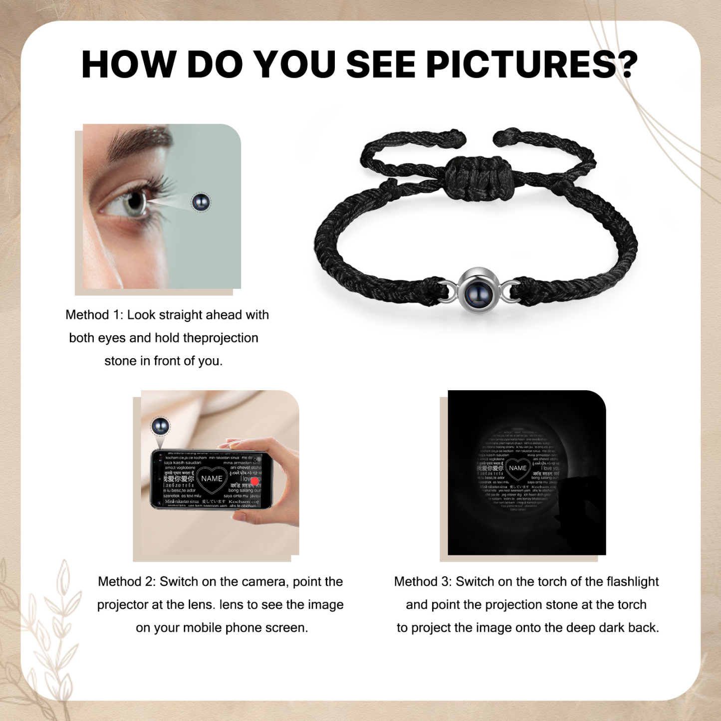 Personalised Projection Bracelet with 1 Photo A Unique and Heartfelt Gift for Her-Jessemade AU