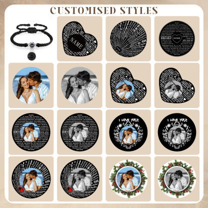 Personalised Projection Bracelet with 1 Photo A Unique and Heartfelt Gift for Her-Jessemade AU