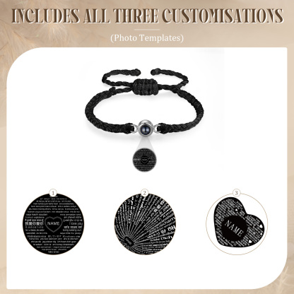 Personalised Projection Bracelet with 1 Photo A Unique and Heartfelt Gift for Her-Jessemade AU