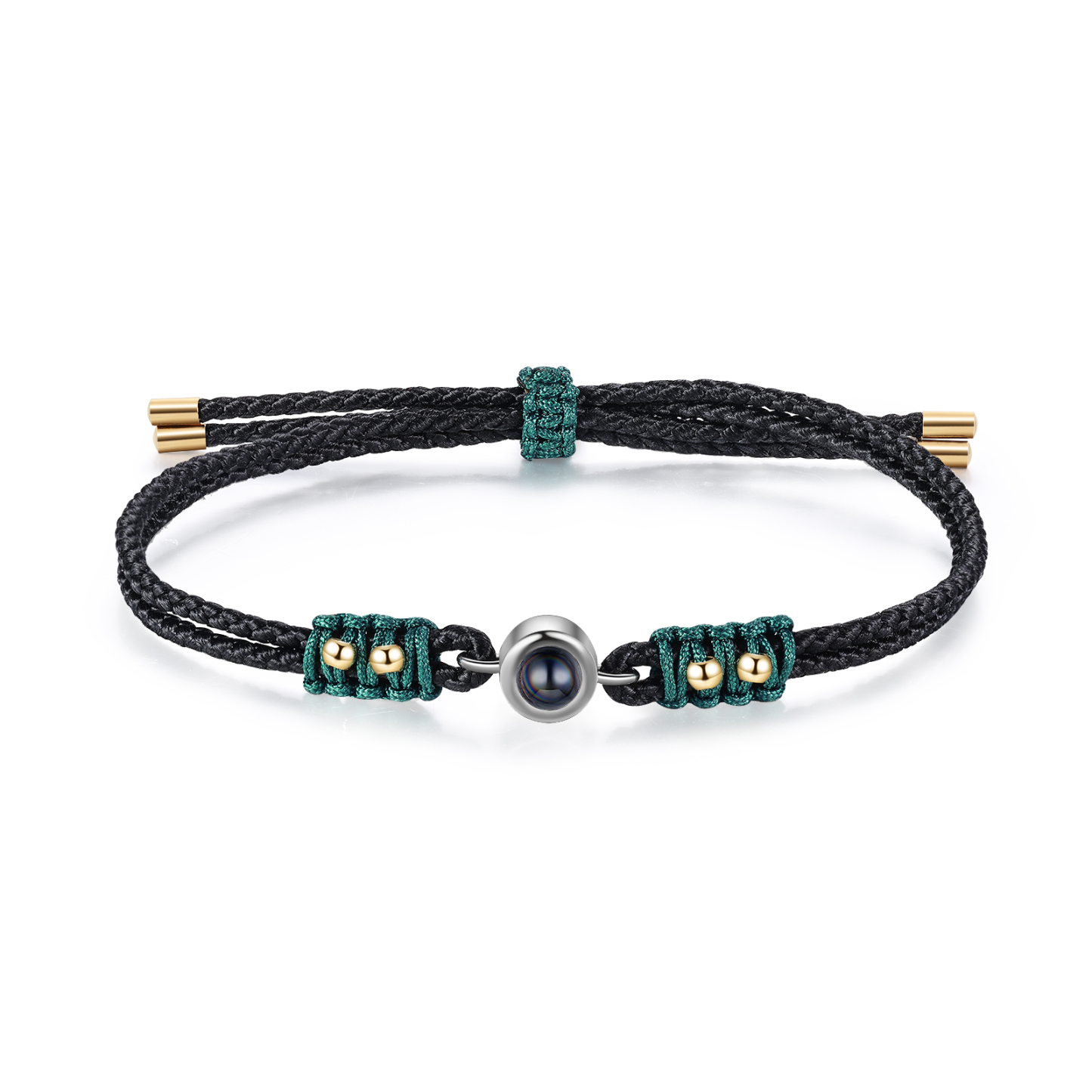 Personalised Photo Projection Bracelet Adjustable Braided Rope Bracelet Wealth String Bracelet A Heartfelt Gift for Her & Him