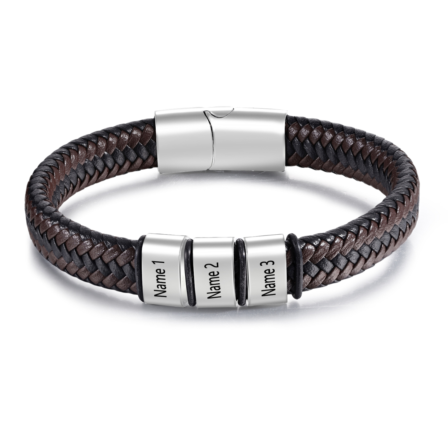 Personalised Leather Bracelets for Men Customizable with 1-5 Names