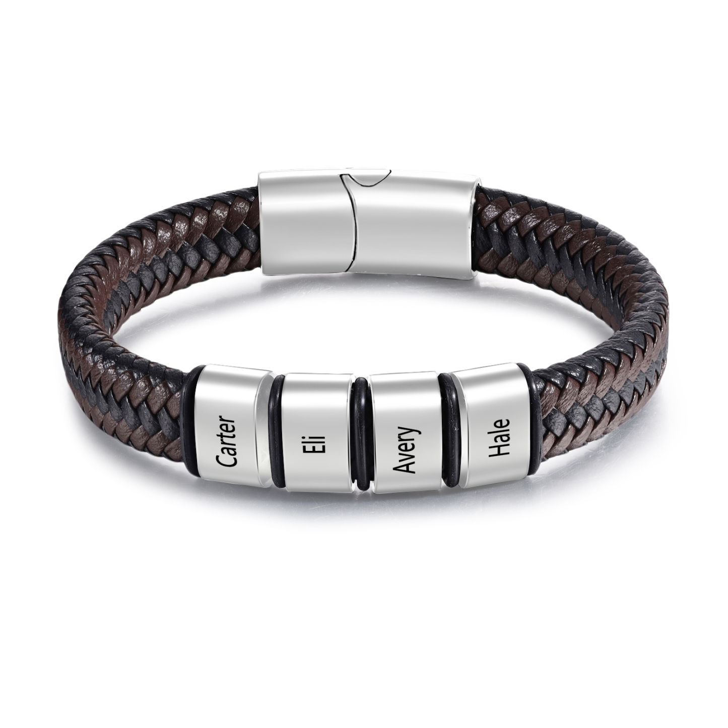Personalised Leather Bracelets for Men Customizable with 1-5 Names