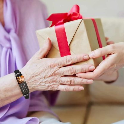 I Will Carry You With Me Until I See You Again Memorial Bracelet Custom Photo Adjustable Bracelet Set-Jessemade AU