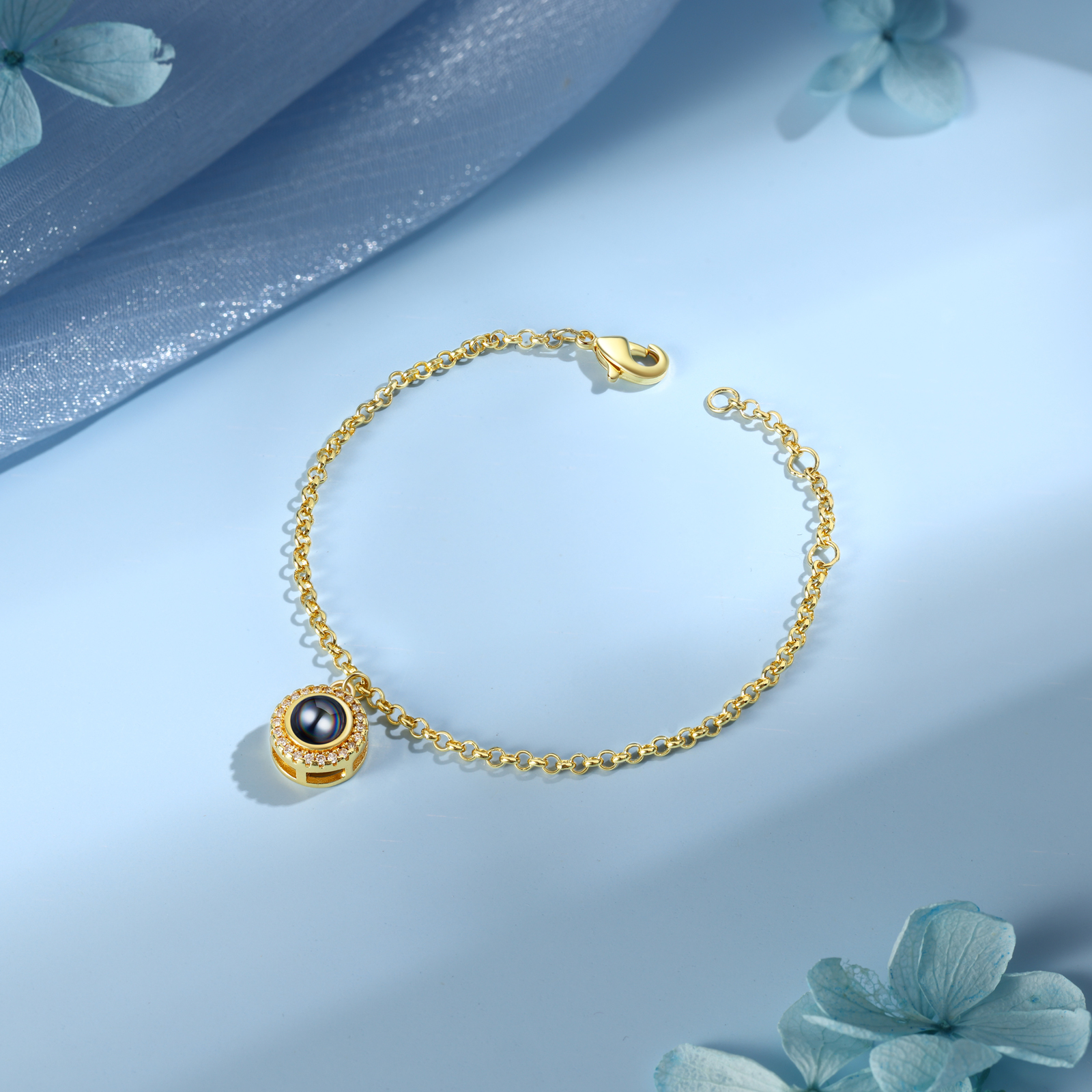 Personalised Projection Bracelet Custom Photo Pendant Gift for Her