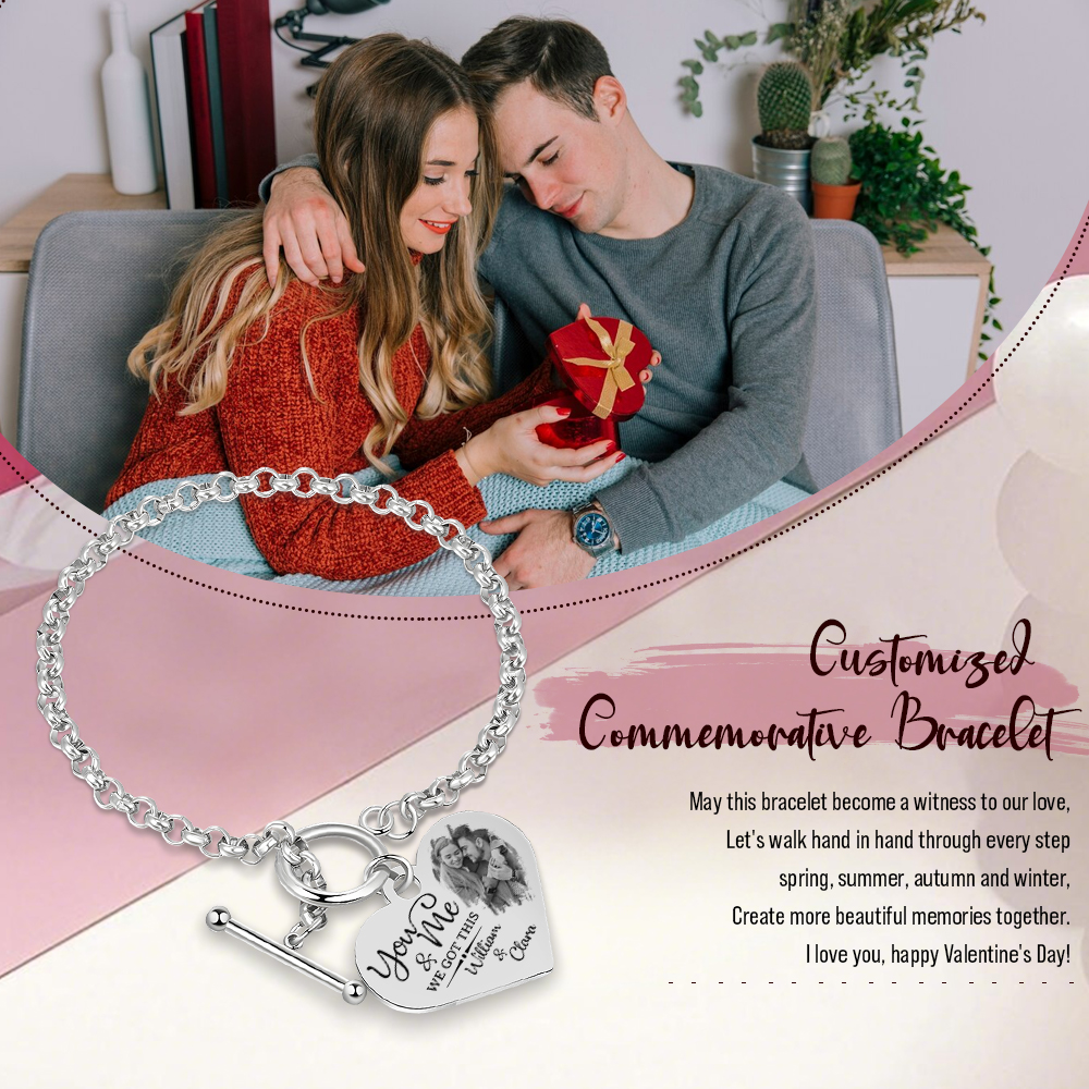 Personalised Photo Bracelet You & Me We Got This Gift for Her