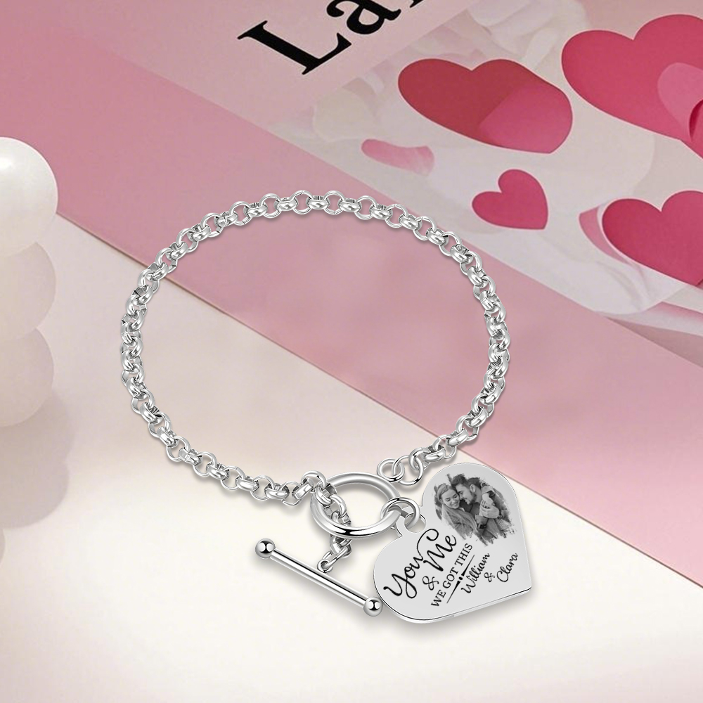 Personalised Photo Bracelet You & Me We Got This Gift for Her