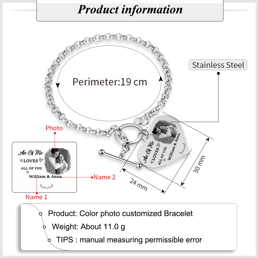 Personalised Photo Bracelet You & Me We Got This Gift for Her