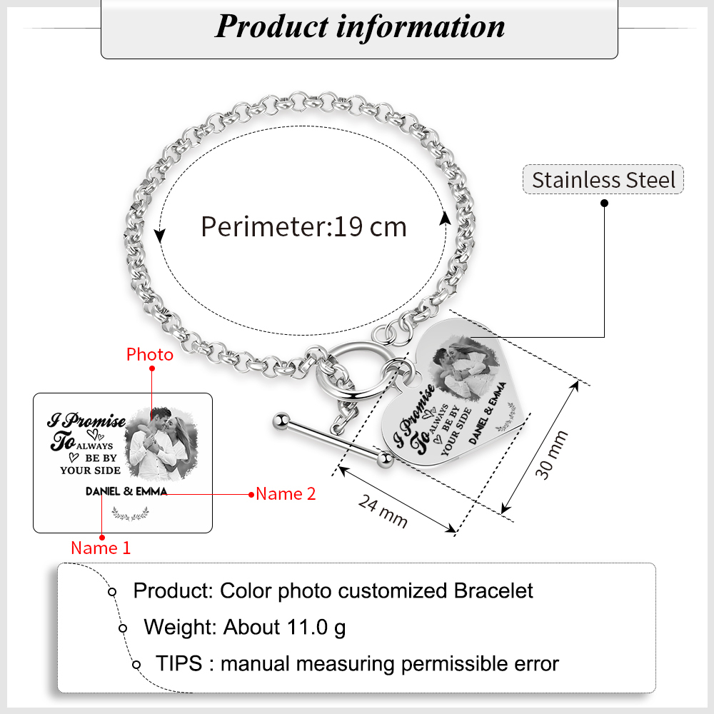 Personalised Photo Bracelet You & Me We Got This Gift for Her