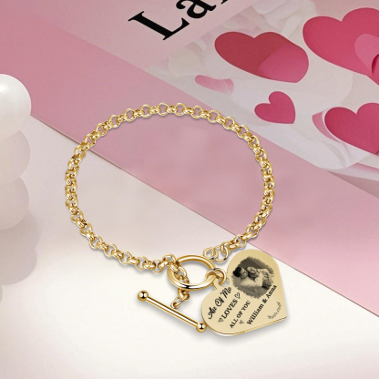 Personalised Photo Bracelet You & Me We Got This Gift for Her