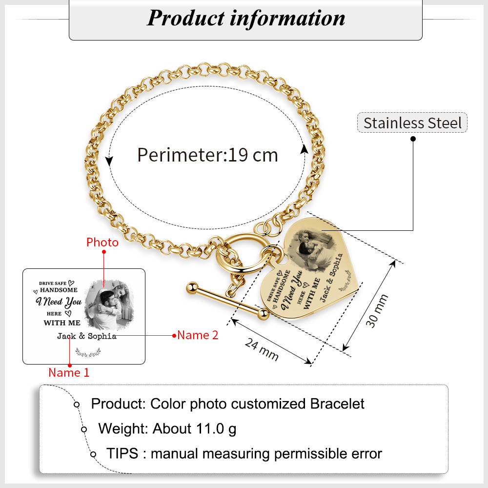 Personalised Photo Bracelet You & Me We Got This Gift for Her