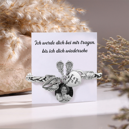 Personalised Photo Memorial Bracelet Mummy of an angel Gift for Family Gift Set