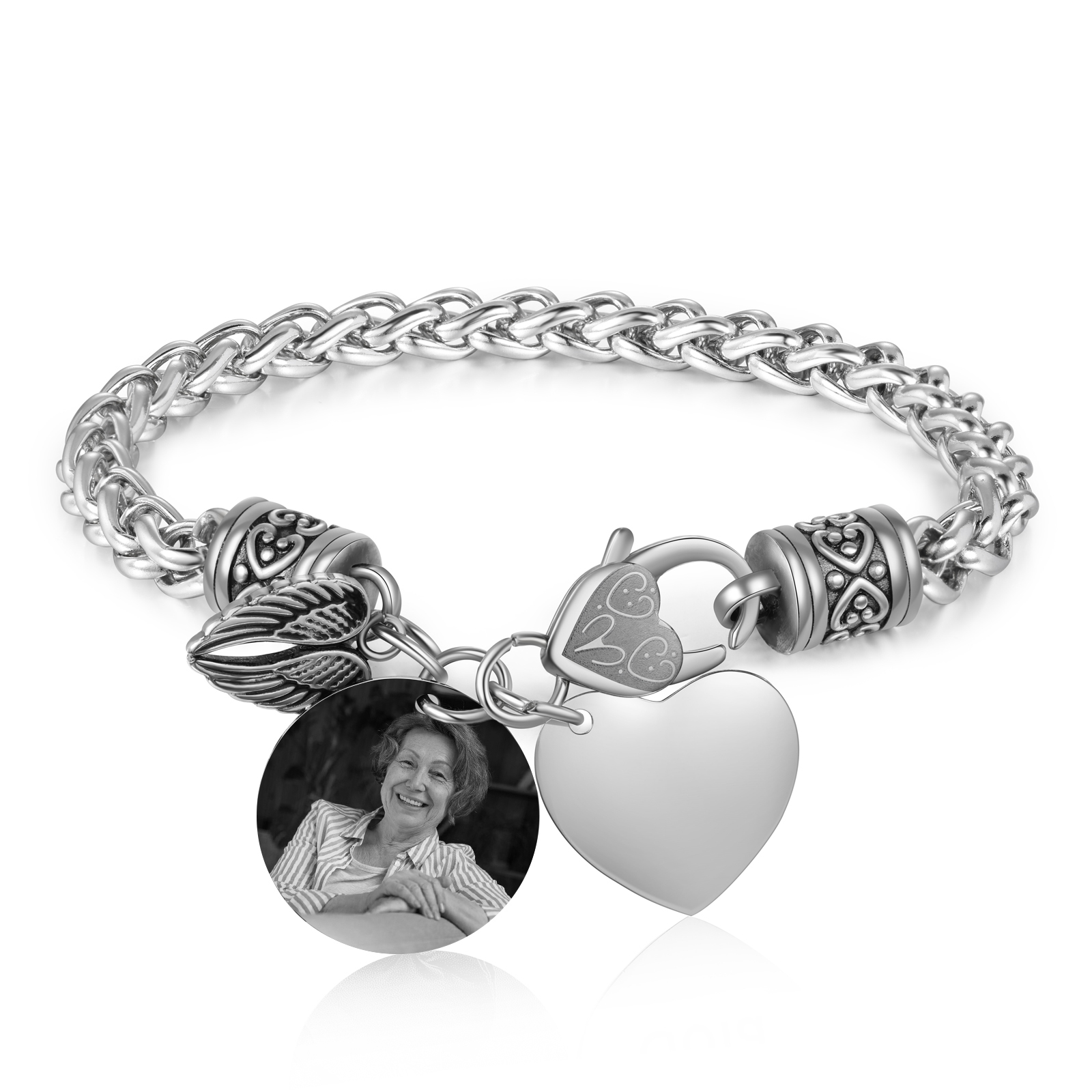 Personalised Photo Memorial Bracelet Mummy of an angel Gift for Family Gift Set