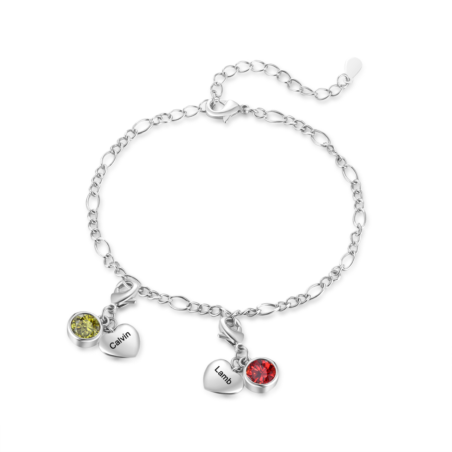 Custom 2 Names and Birthstones Bracelet – Sentimental Gift Idea | Jessemade