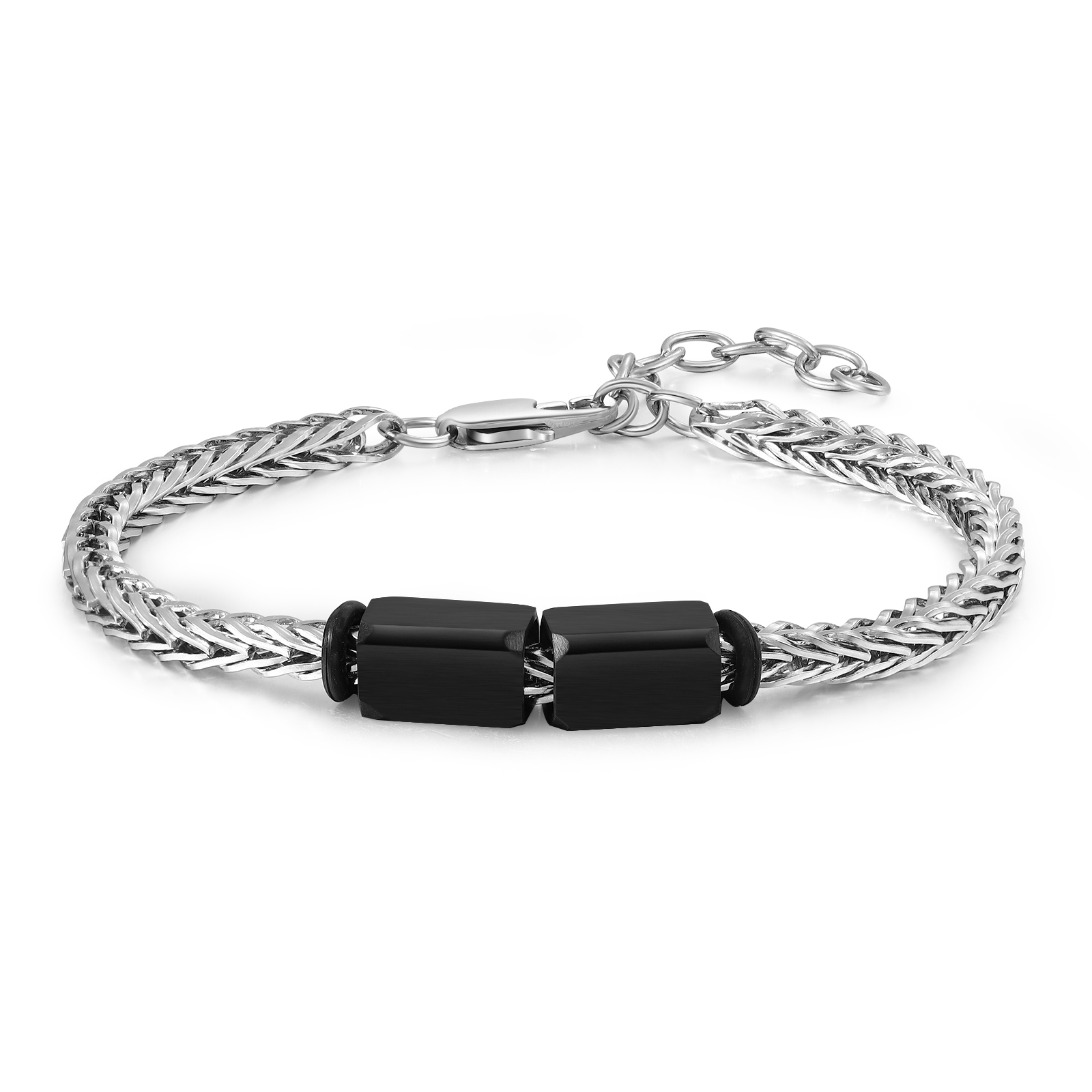 Personalised Stainless Steel Bracelet with 2 Names - Custom Gift for Him | Jessemade