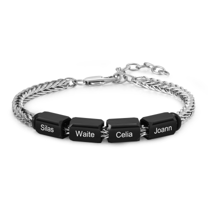 Personalised Stainless Steel Bracelet with 2-5 Names | Thoughtful Gift for Loved Ones | Jessemade