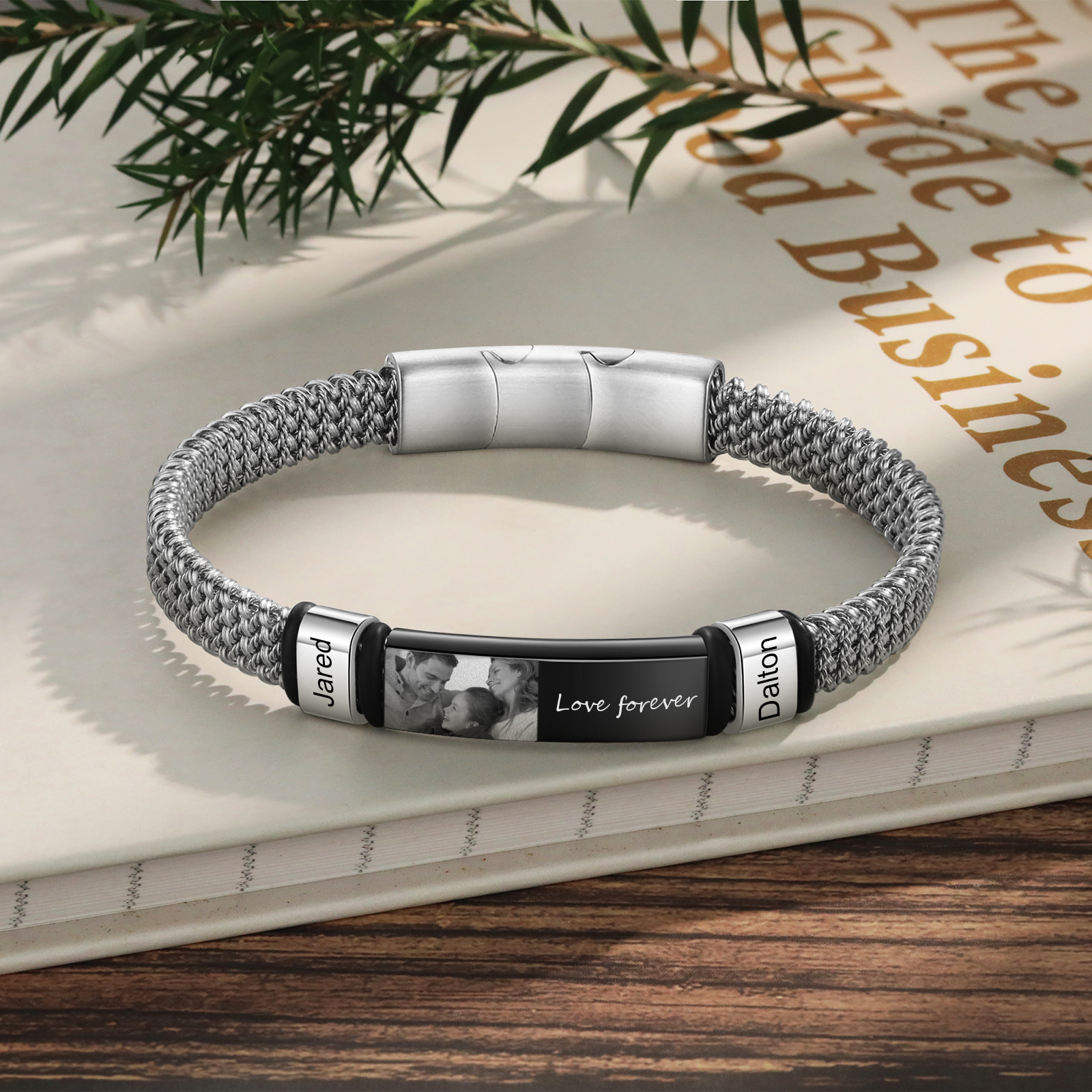 2 Names Personalised Men Adjustable Bracelet – Father's Day Gift | Jessemade