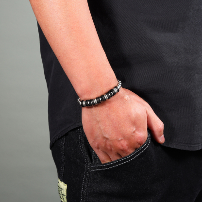 2 Names Personalised Men Adjustable Bracelet – Father's Day Gift | Jessemade