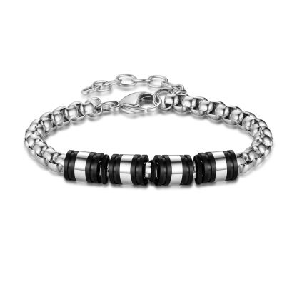 4 Names Personalised Men Adjustable Bracelet – Father's Day Gift | Jessemade